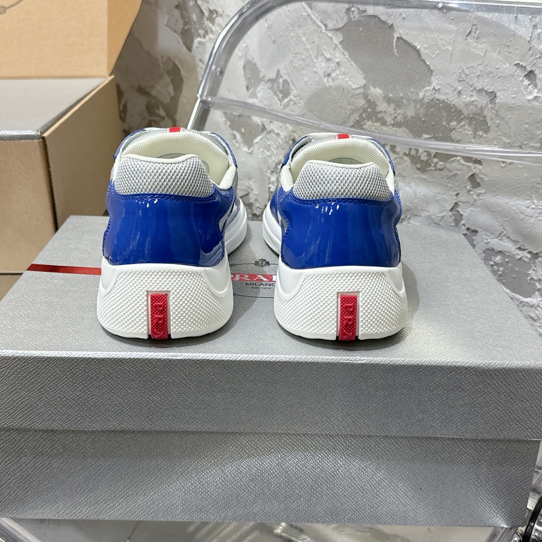 Patent leather and technical fabric Prada America's Cup sneakers