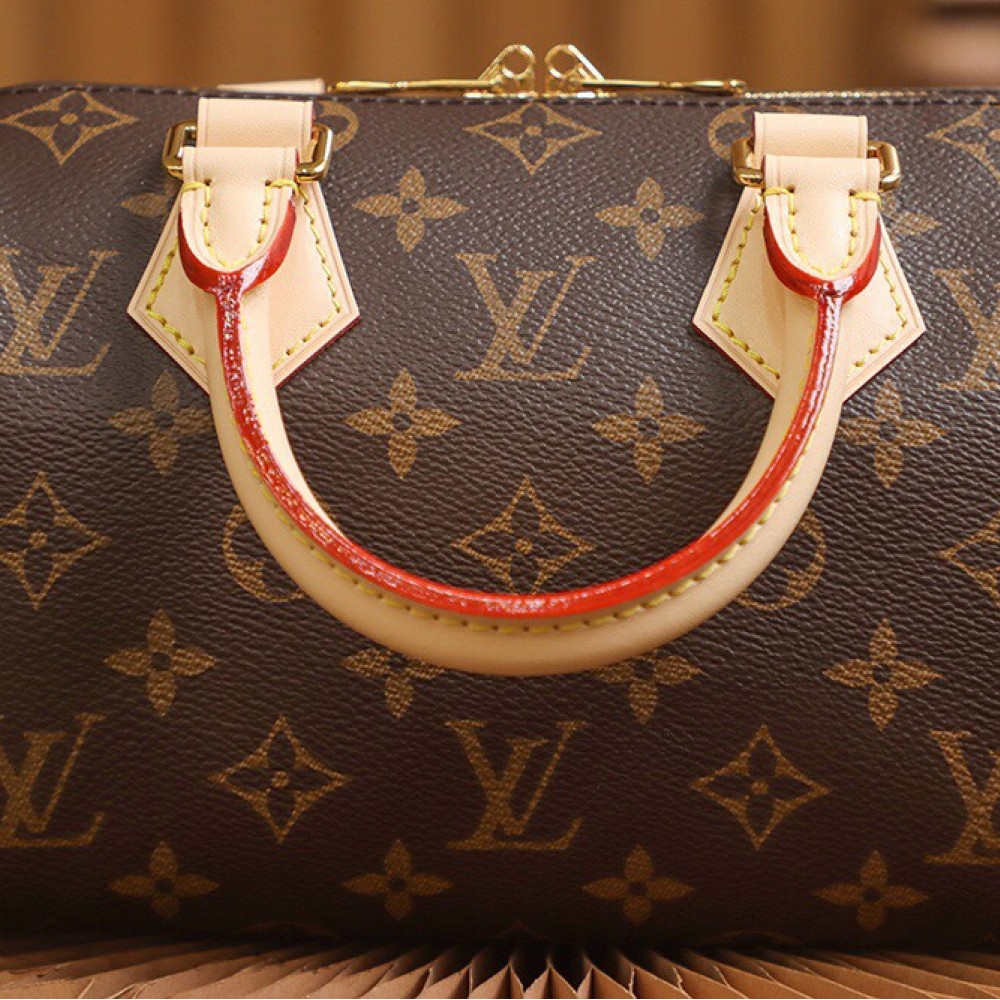 Lv Monogram Speedy Bandouliere 20 Handbag Brown