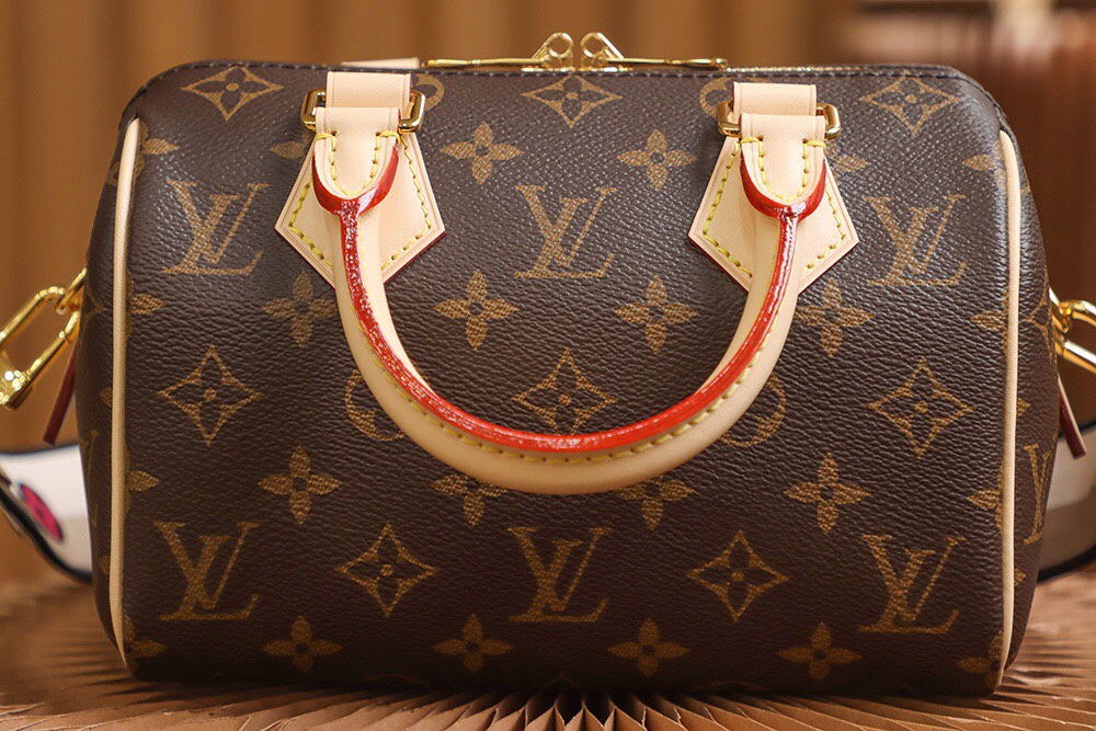 Lv Monogram Speedy Bandouliere 20 Handbag Brown