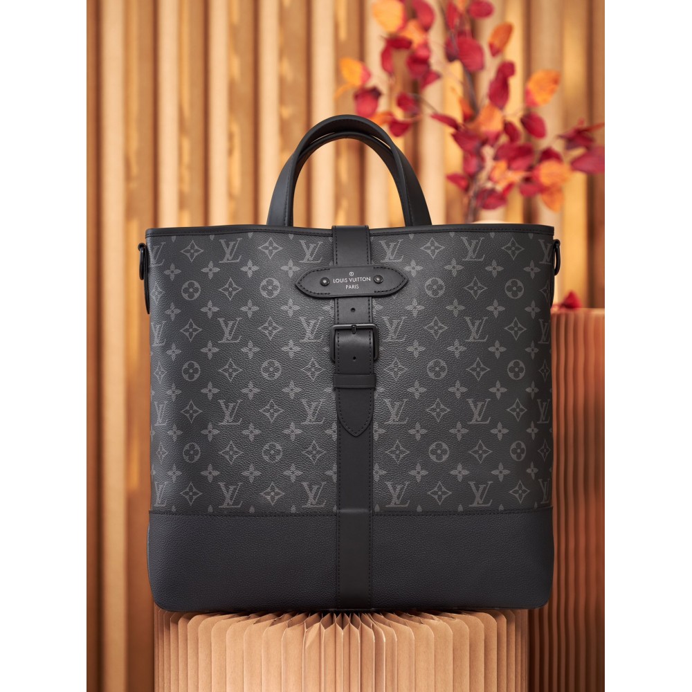 Lv Saumur Tote Monogram Eclipse Canvas