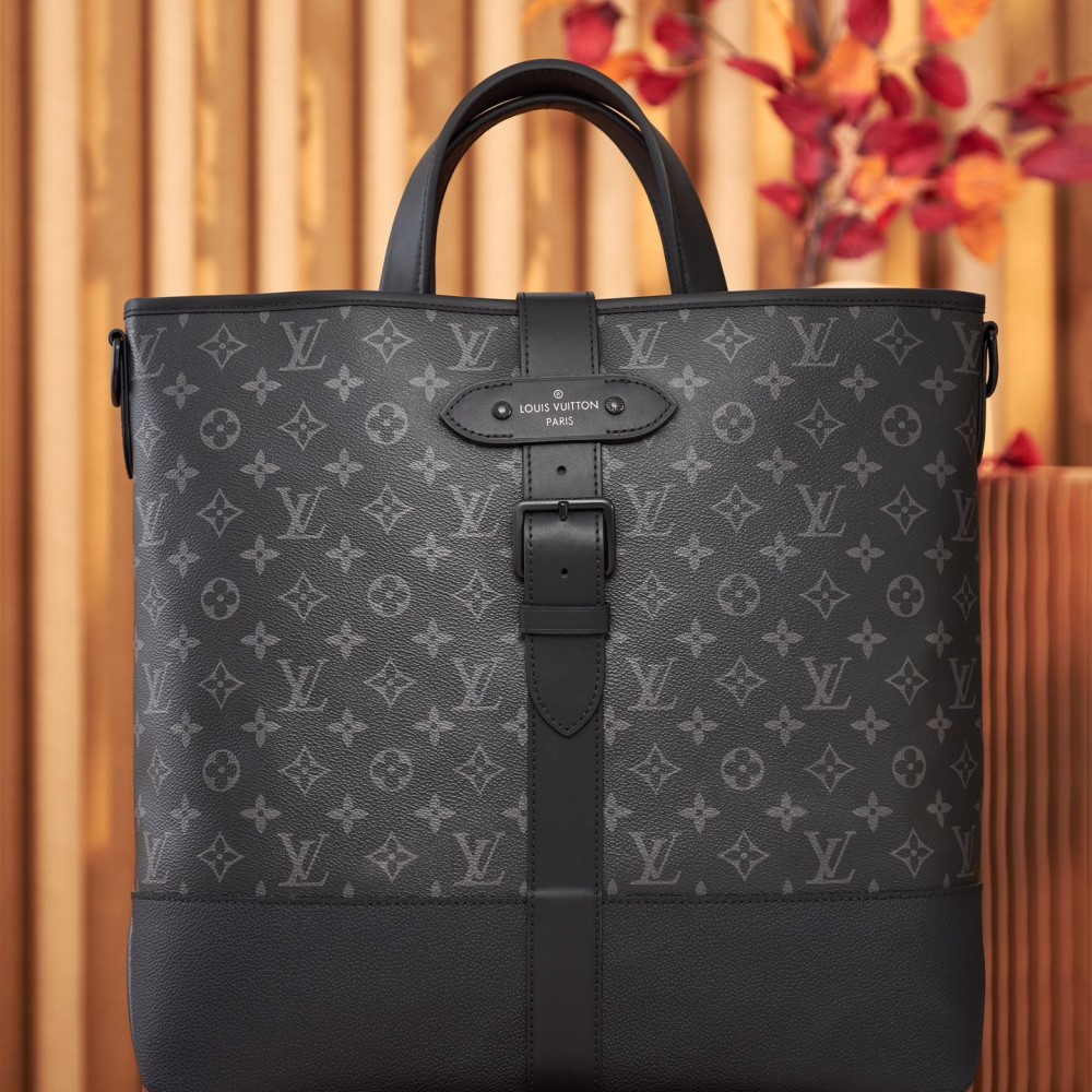 Lv Saumur Tote Monogram Eclipse Canvas