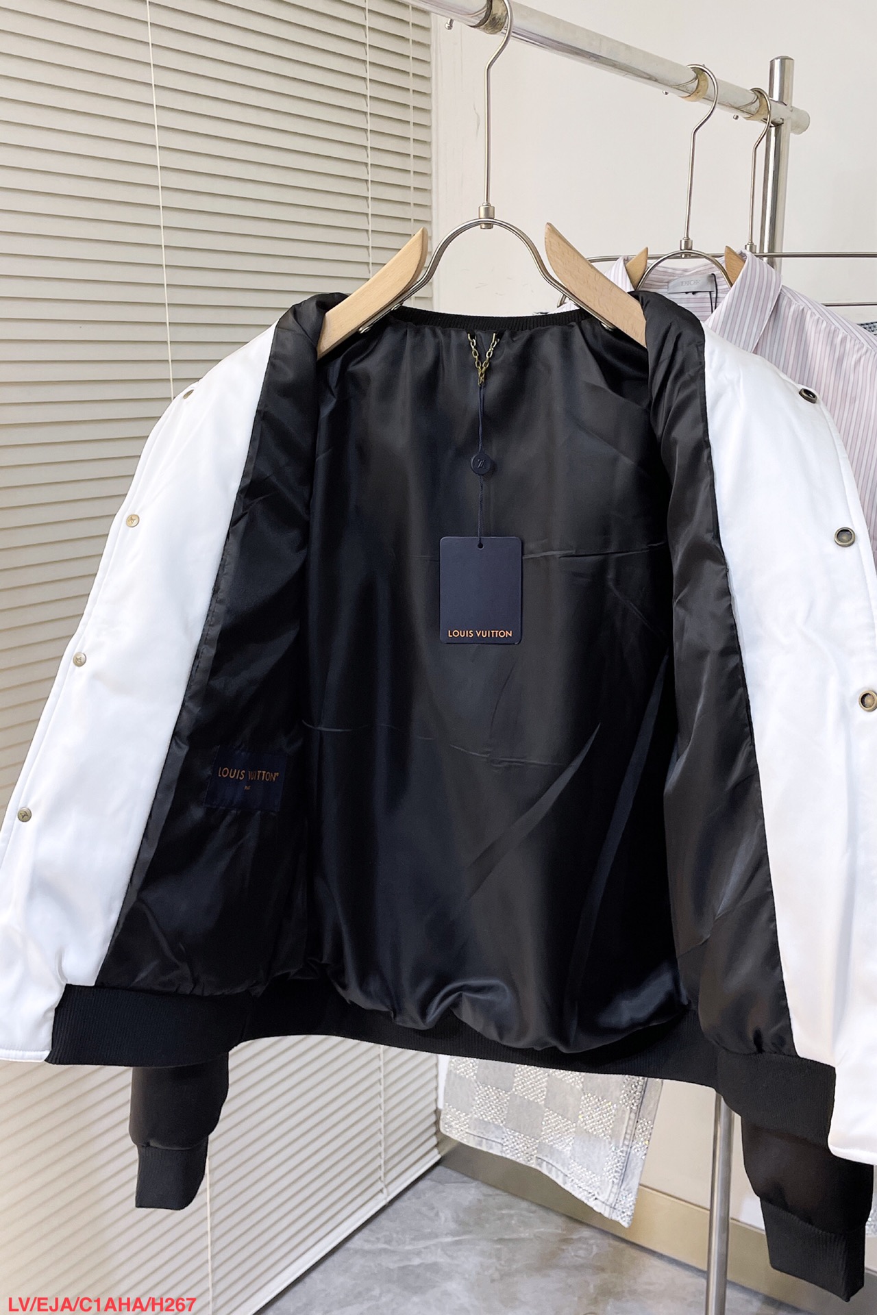 Bicolor Satin Bomber Jacket