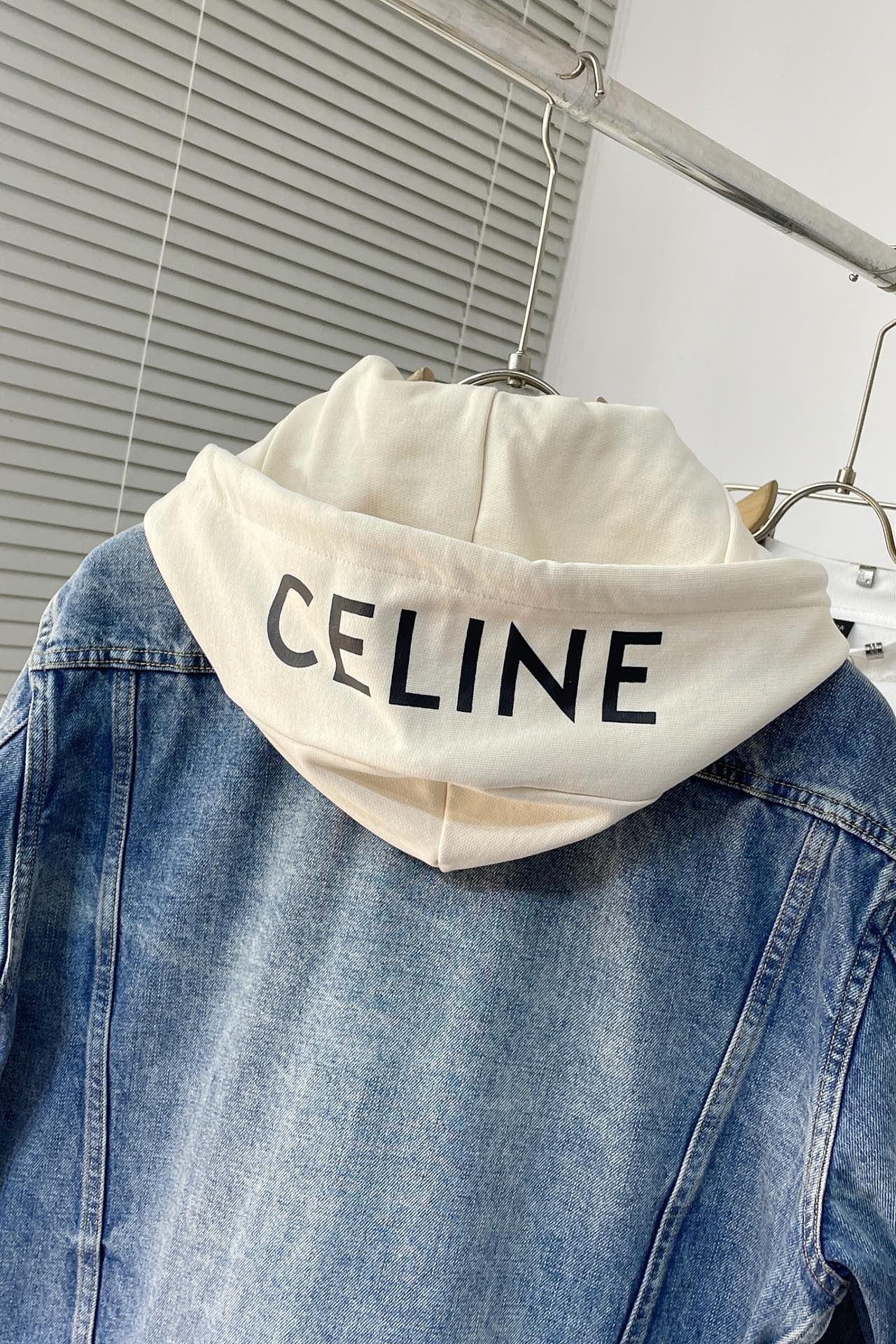 Celine trucker jacket in union wash denim