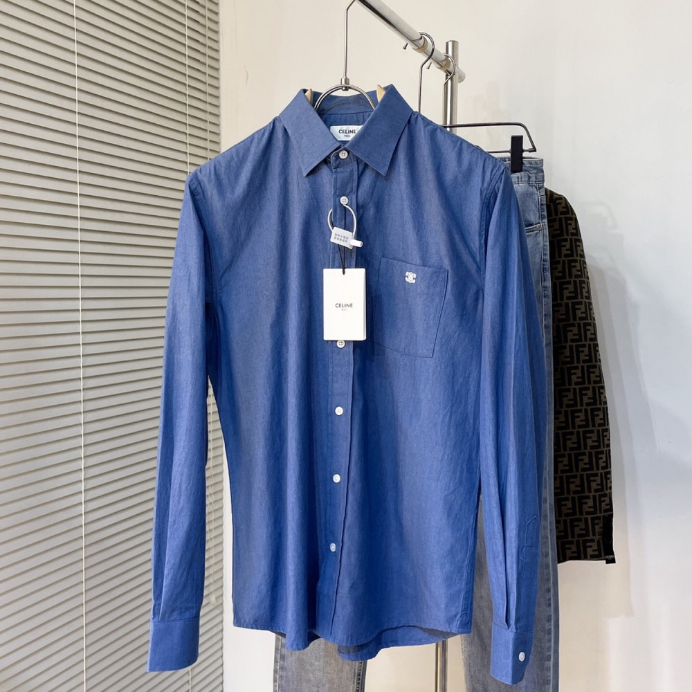 Celine loose shirt in chambray cotton