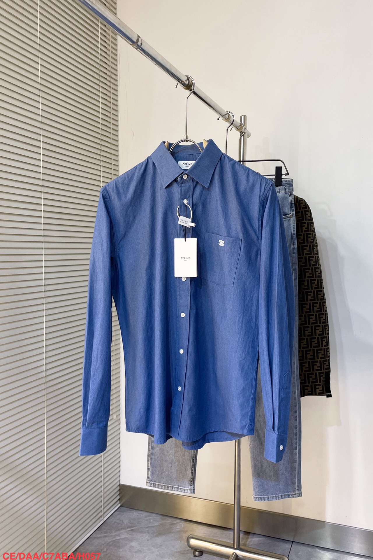 Celine loose shirt in chambray cotton