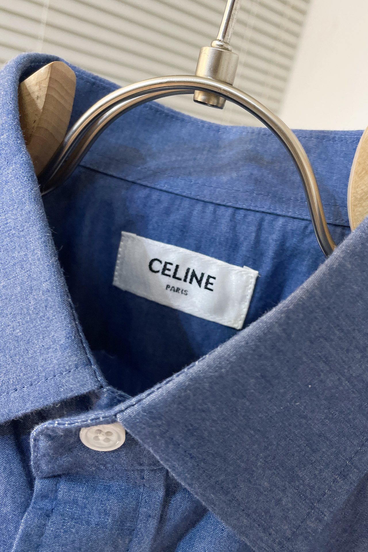 Celine loose shirt in chambray cotton