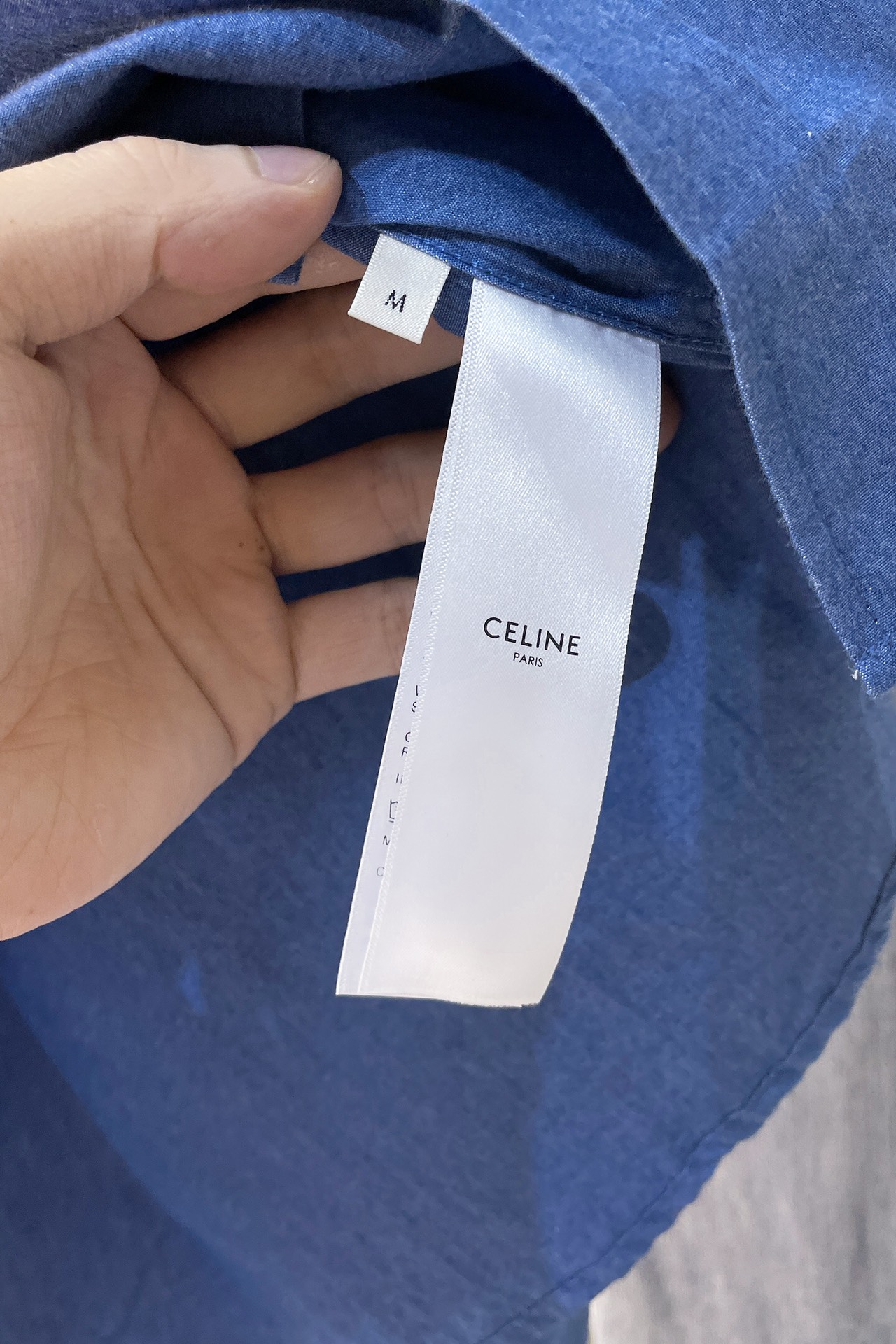 Celine loose shirt in chambray cotton